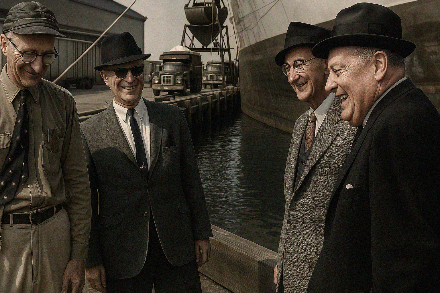 rukert founders standing on a pier at port of baltimore